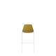Polypropylene Shell High Stool With Upholstered Seat Pad and 4-Leg White Steel Frame