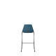 Polypropylene Shell High Stool Black Skid Steel Frame