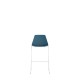 Polypropylene Shell High Stool White Skid Steel Frame