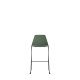 Polypropylene Shell High Stool With Upholstered Seat Pad and Black Skid Steel Frame