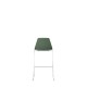 Polypropylene Shell High Stool With Upholstered Seat Pad and Chrome Skid Steel Frame