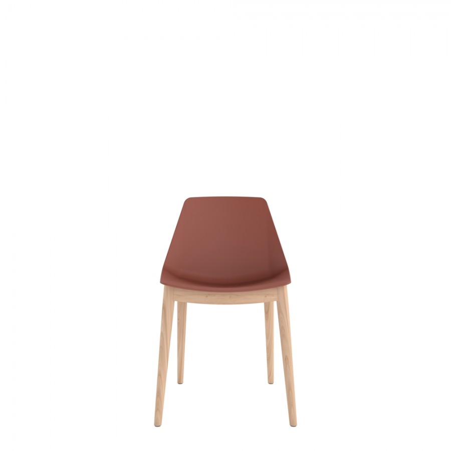 Polypropylene Shell Chair Beech Wooden 4-Leg Frame