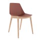 Polypropylene Shell Chair Beech Wooden 4-Leg Frame