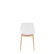 Polypropylene Shell Chair With Upholstered Seat Pad and Beech Wooden 4-Leg Frame