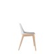 Polypropylene Shell Chair With Upholstered Seat Pad and Beech Wooden 4-Leg Frame