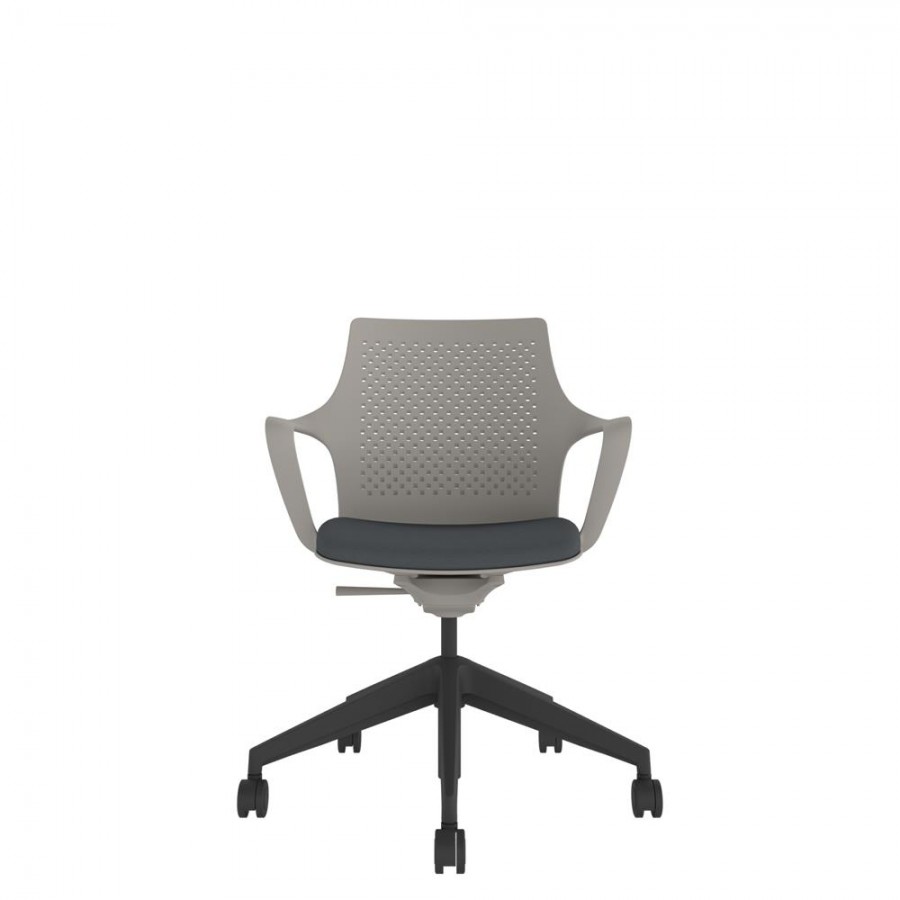 Light Grey Perforated Shell With Black Swivel Base