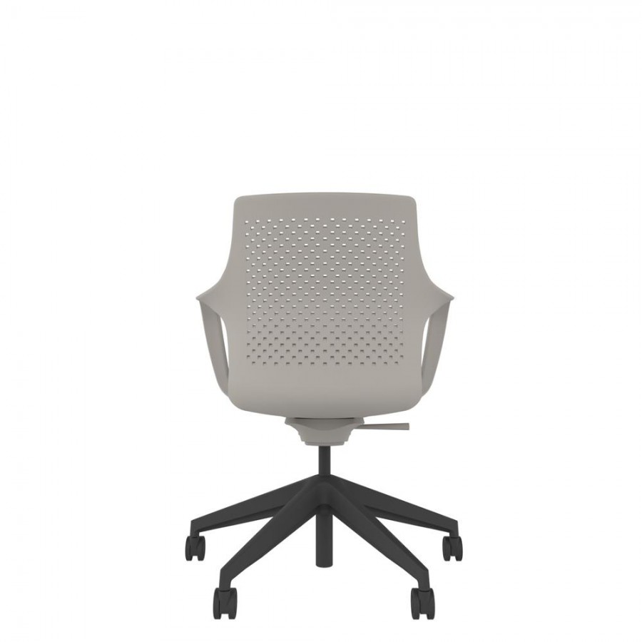 Light Grey Perforated Shell With Black Swivel Base