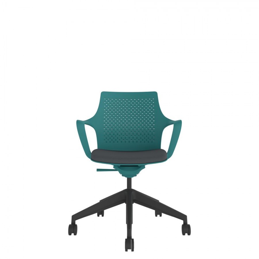 Turquoise Perforated Shell With Black Swivel Base