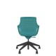 Turquoise Perforated Shell With Black Swivel Base