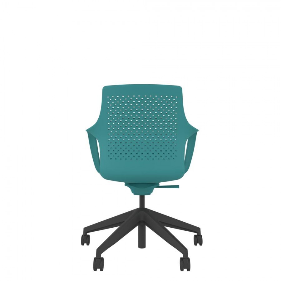 Turquoise Perforated Shell With Black Swivel Base