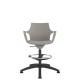 Light Grey Perforated Shell Draughtsman With Black Swivel Base