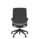 Designer Upholstered Back Chair - Black