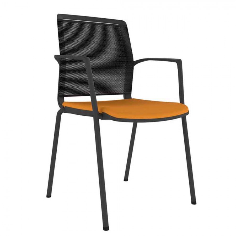 Mesh Back Chair With 4-Leg Frame