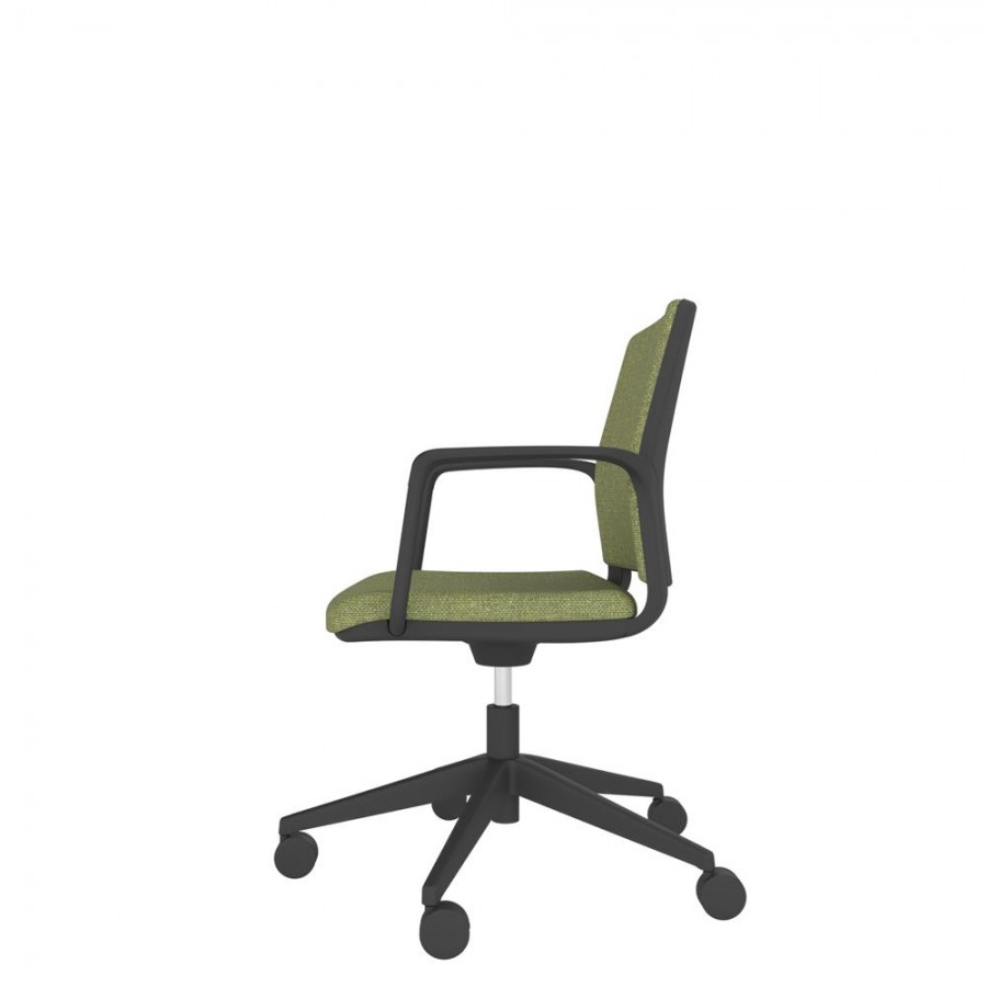 Black Shell Upholstered Back Task Chair