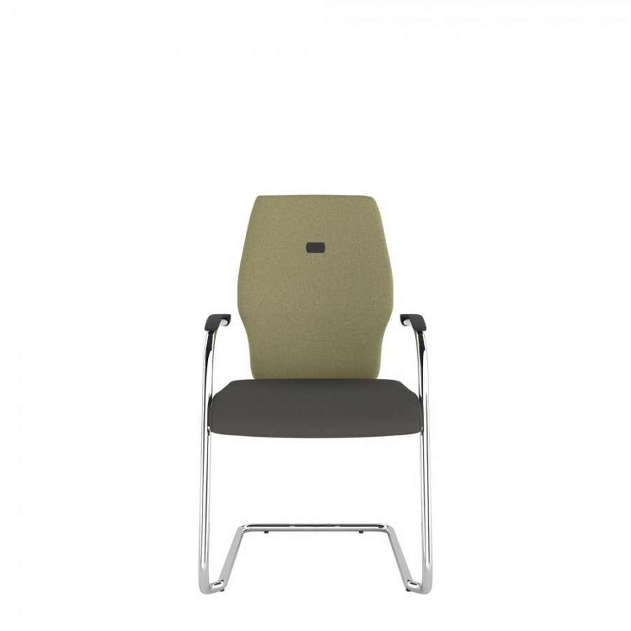 Zest Upholstered Seat And Back With Chrome Cantilever Chair