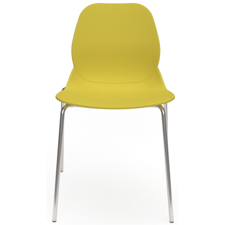 Coco Plastic Shell Chair with 4 Chrome Legs