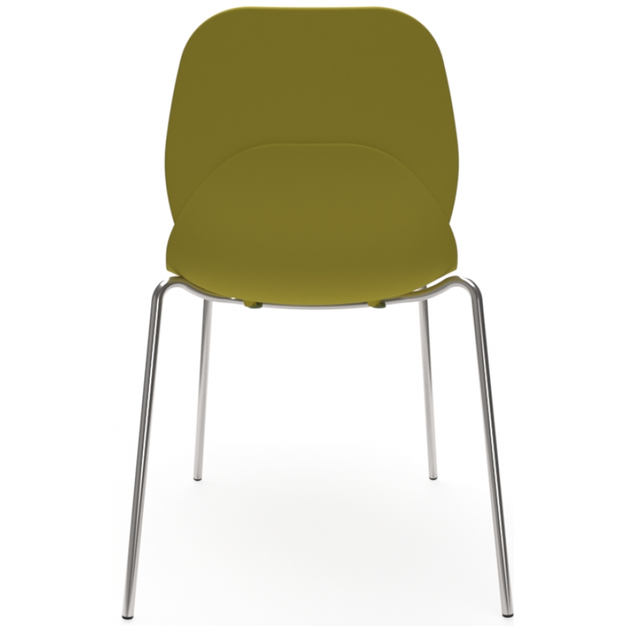 Coco Plastic Shell Chair with 4 Chrome Legs