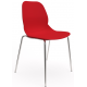 Coco Plastic Shell Chair with 4 Chrome Legs