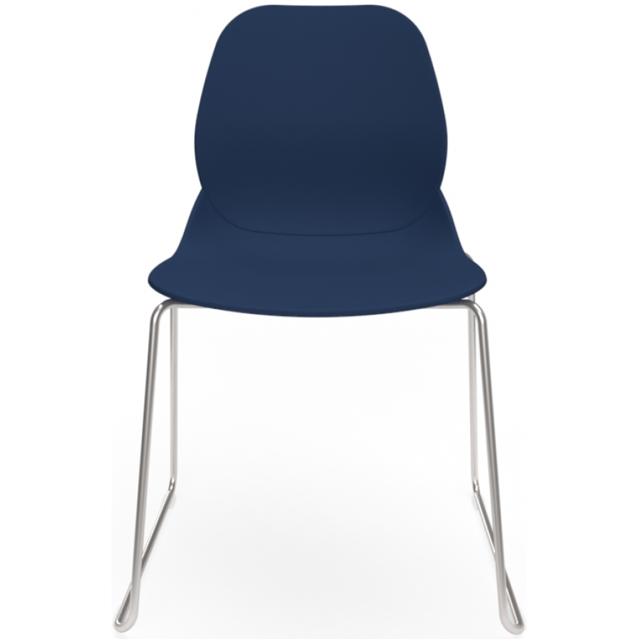 Coco Plastic Shell Chair with Chrome Skid Frame