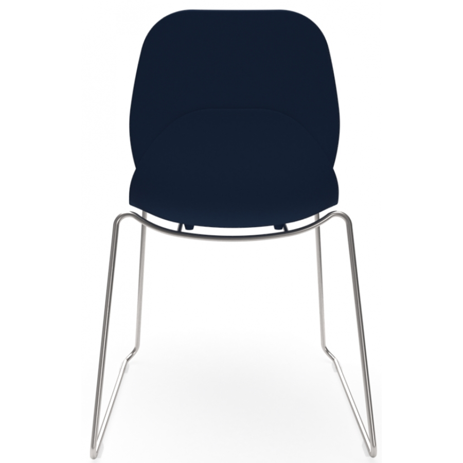 Coco Plastic Shell Chair with Chrome Skid Frame