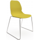 Coco Plastic Shell Chair with Chrome Skid Frame