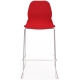 Coco Plastic Shell Chair with High Chrome Skid Frame