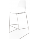 Coco Plastic Shell Chair with High Chrome Skid Frame