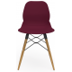 Coco Plastic Shell Chair with Wooden 4 leg Eiffel Frame