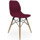 Coco Plastic Shell Chair with Wooden 4 leg Eiffel Frame