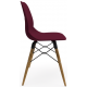 Coco Plastic Shell Chair with Wooden 4 leg Eiffel Frame