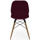 Coco Plastic Shell Chair with Wooden 4 leg Eiffel Frame