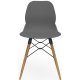 Coco Plastic Shell Chair with Wooden 4 leg Eiffel Frame