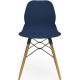 Coco Plastic Shell Chair with Wooden 4 leg Eiffel Frame