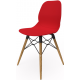 Coco Plastic Shell Chair with Wooden 4 leg Eiffel Frame