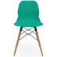 Coco Plastic Shell Chair with Wooden 4 leg Eiffel Frame