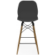 Coco Plastic Shell High Stool with Wooden 4 Leg Eiffel Frame