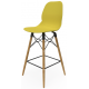 Coco Plastic Shell High Stool with Wooden 4 Leg Eiffel Frame