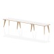 Oslo Single Wood Frame Bench Desk (3 pod)