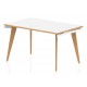 Oslo Single Wood Frame Bench Desk