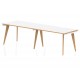 Oslo Single Wood Frame Bench Desk (2 pod)