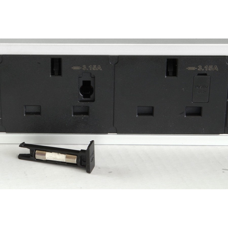 Under Desk Power Extension 3 Fused Sockets