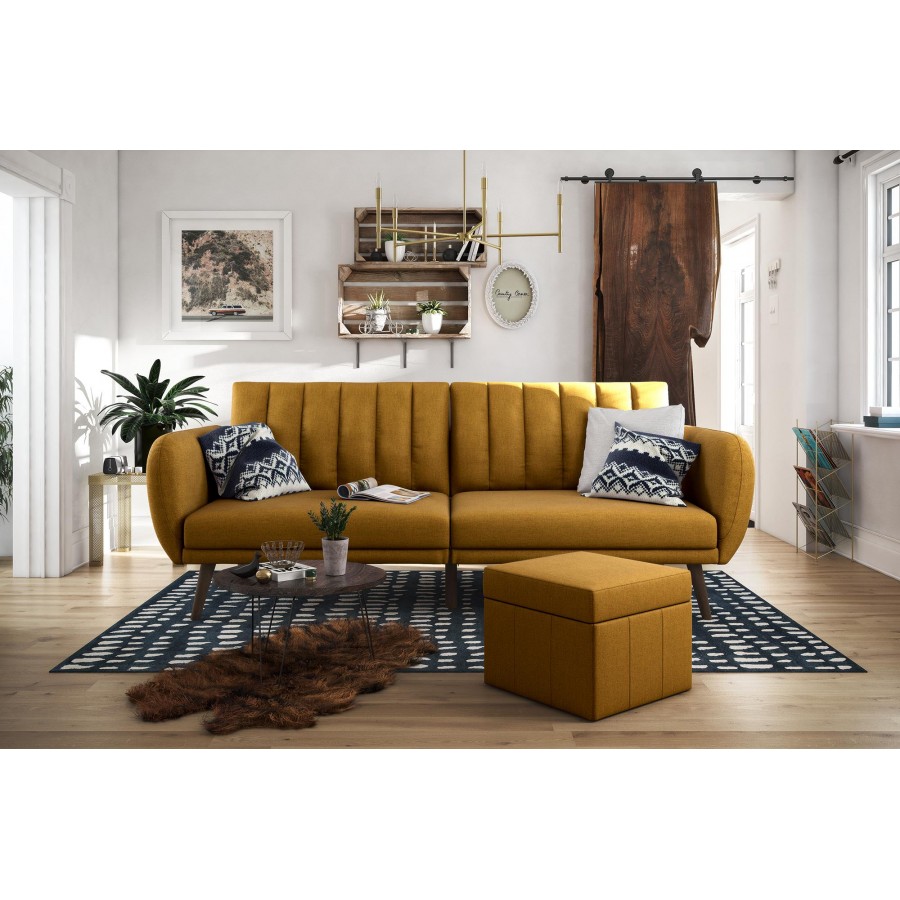 Novogratz Brittany Linen Futon