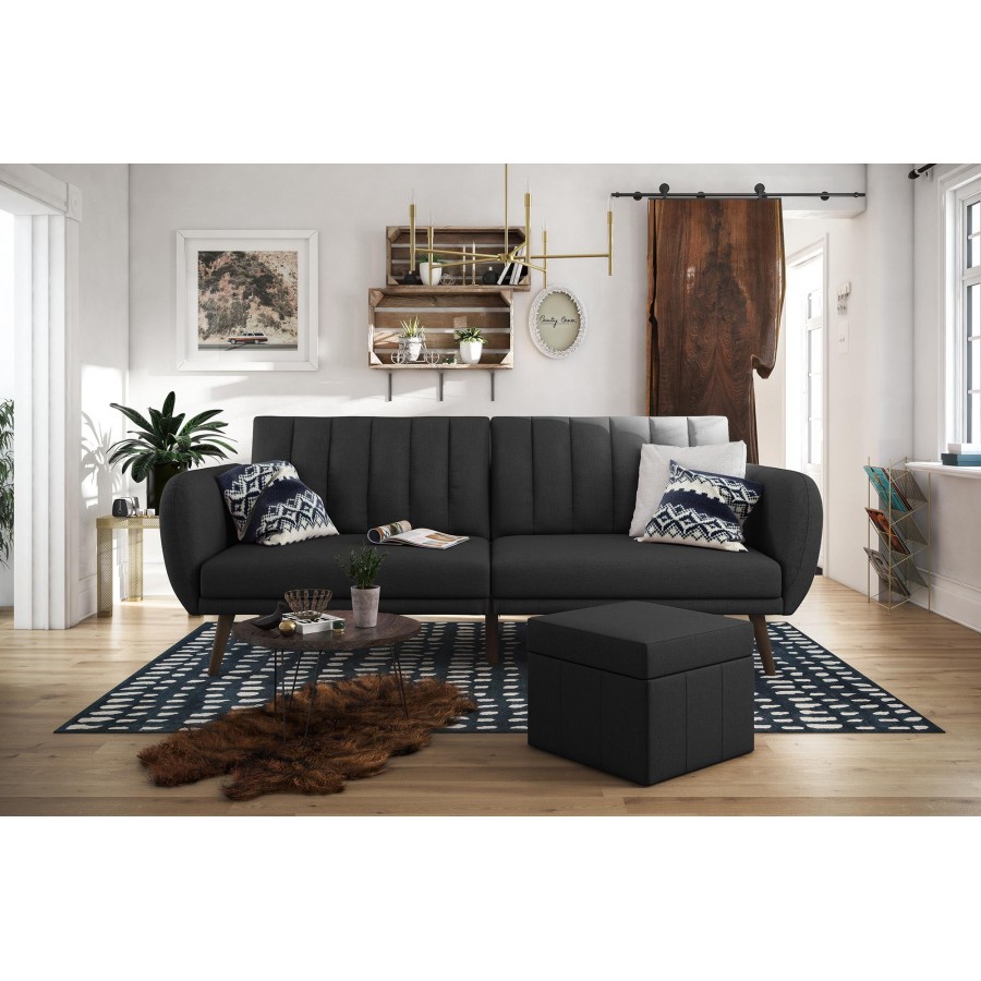 Novogratz Brittany Linen Futon