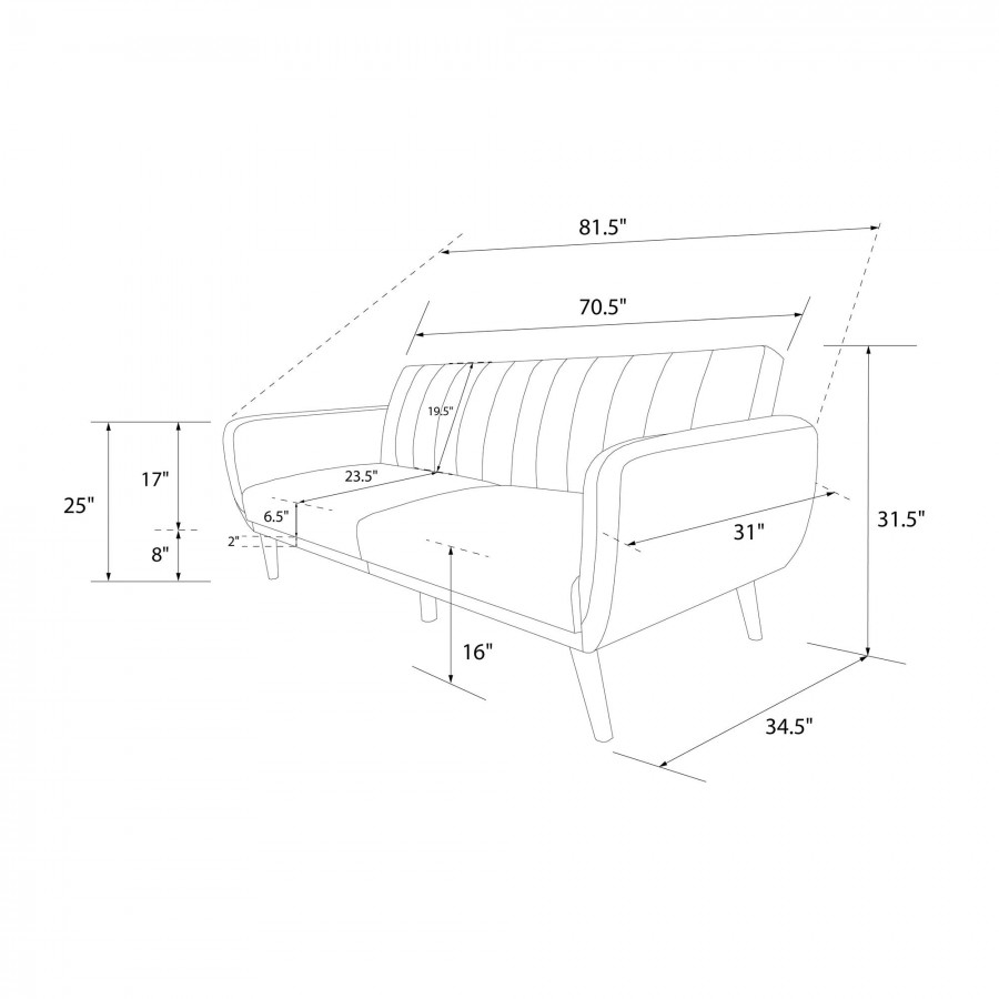 Novogratz Brittany Linen Futon