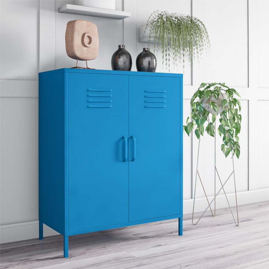 Novogratz Metal Cupboard with Shelves