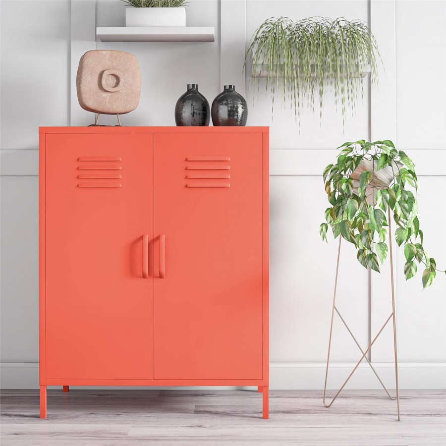 Novogratz Metal Cupboard with Shelves