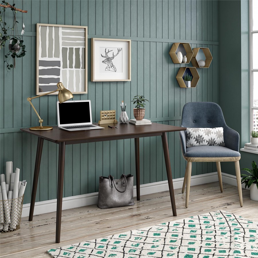 Novogratz Brittany Walnut Home Office Desk