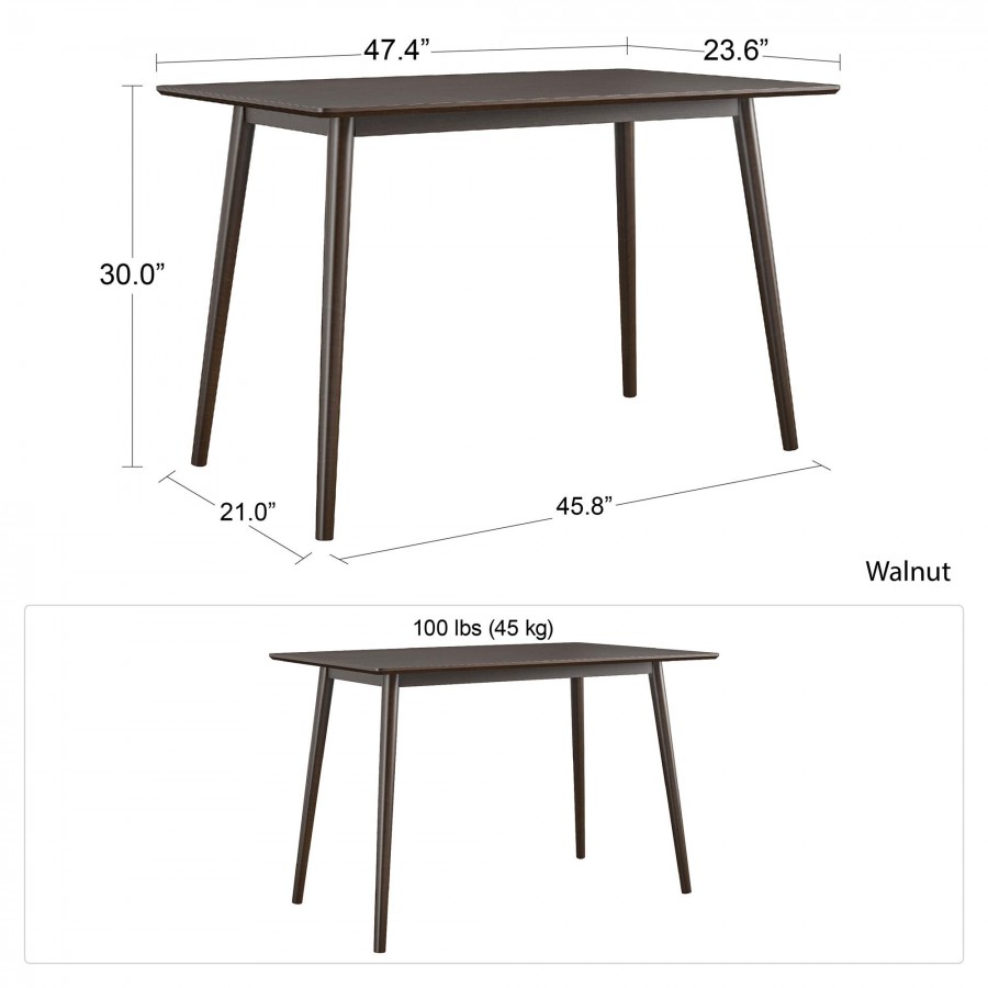 Novogratz Brittany Walnut Home Office Desk