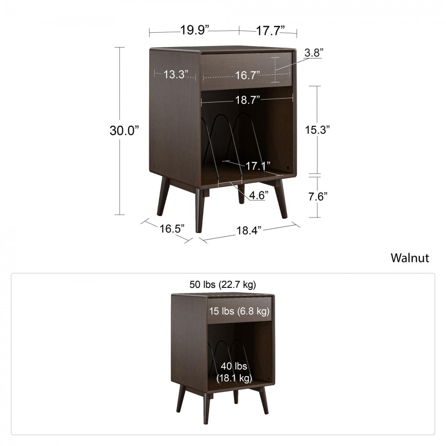 Novogratz Brittany Turntable Stand