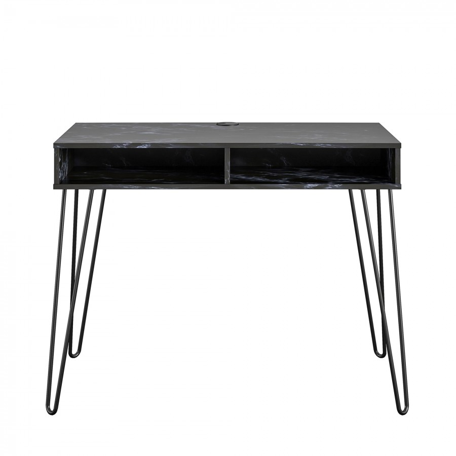 Novogratz Marble Effect Athena Desk With Storage